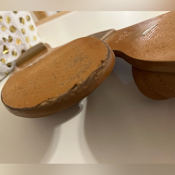 J. Crew Brown Sorrento Padded Leather Sandals Slides - Size 5 - Picture 10 of 11